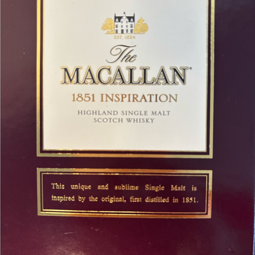 Macallan 1851 Inspiration Scotch Empty Green Bottle With Box - Picture 5 of 7